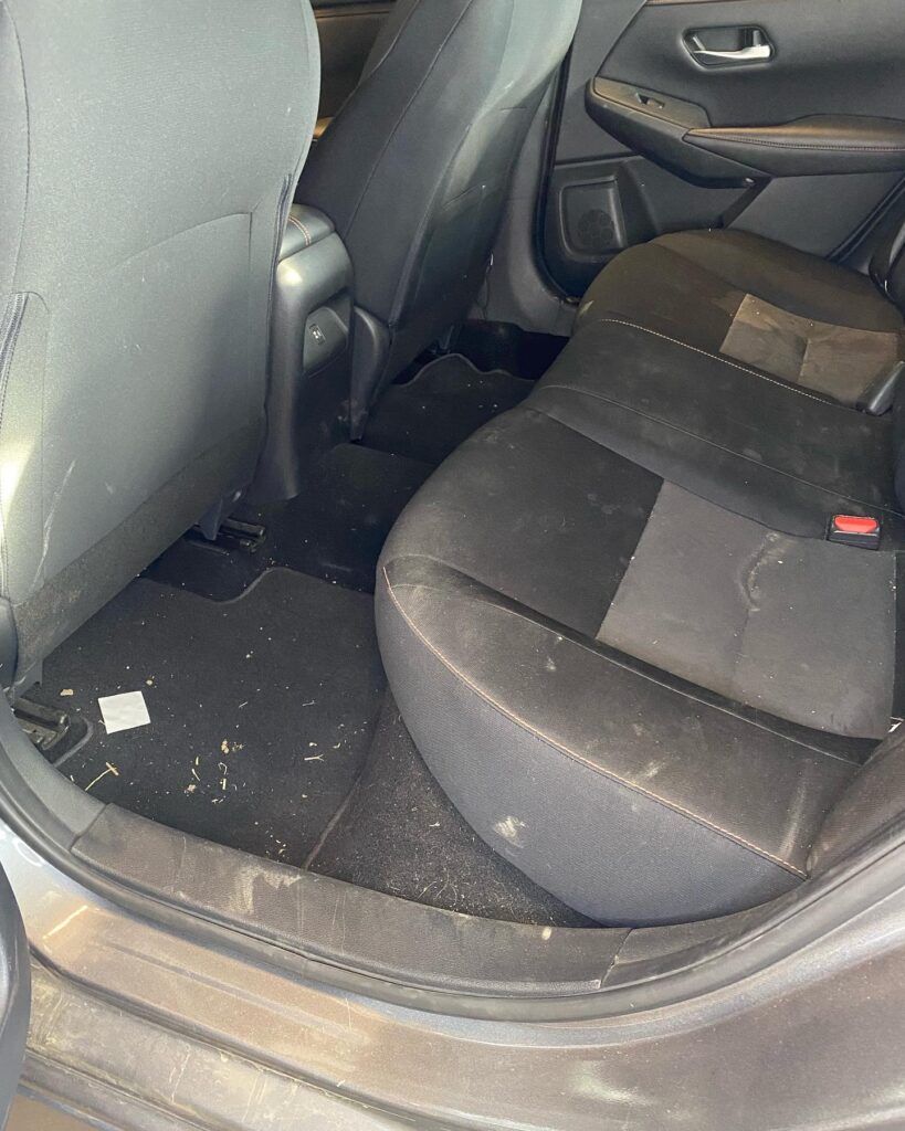Dirty Rear seats in Nissan Sentra