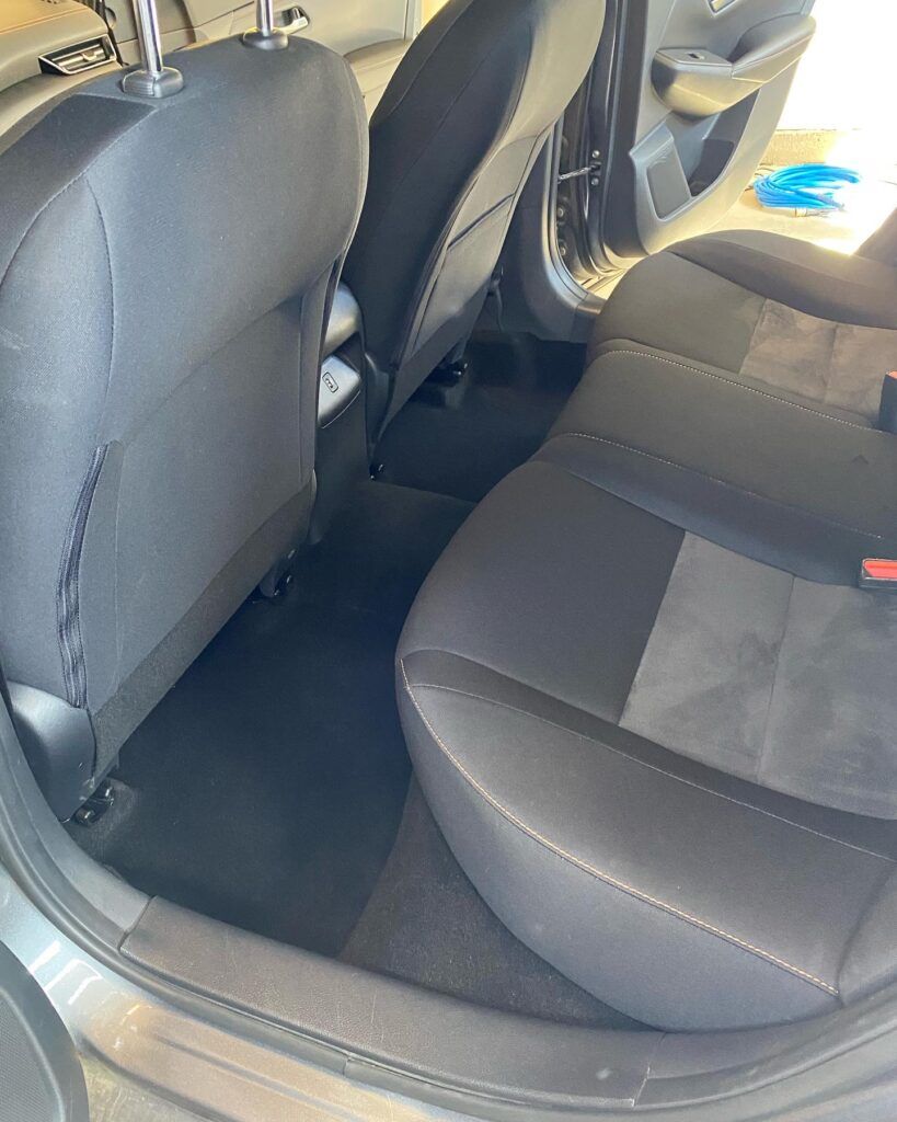 Detail on the Rear Seats on Nissan Sentra