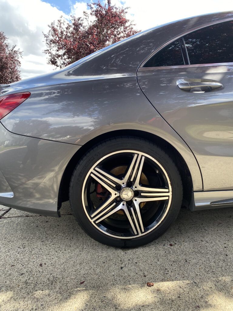 Wheel and Tire Cleaning on a Mercedes CLA250