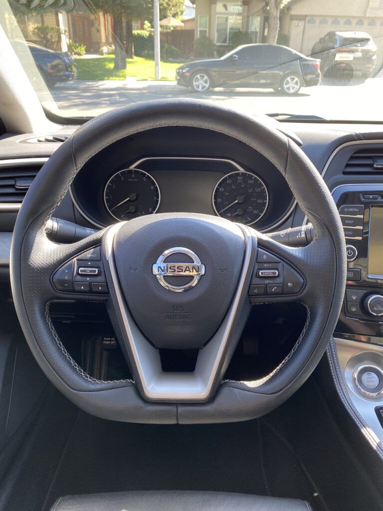 Steering Wheel Detail on Nissan Maxima