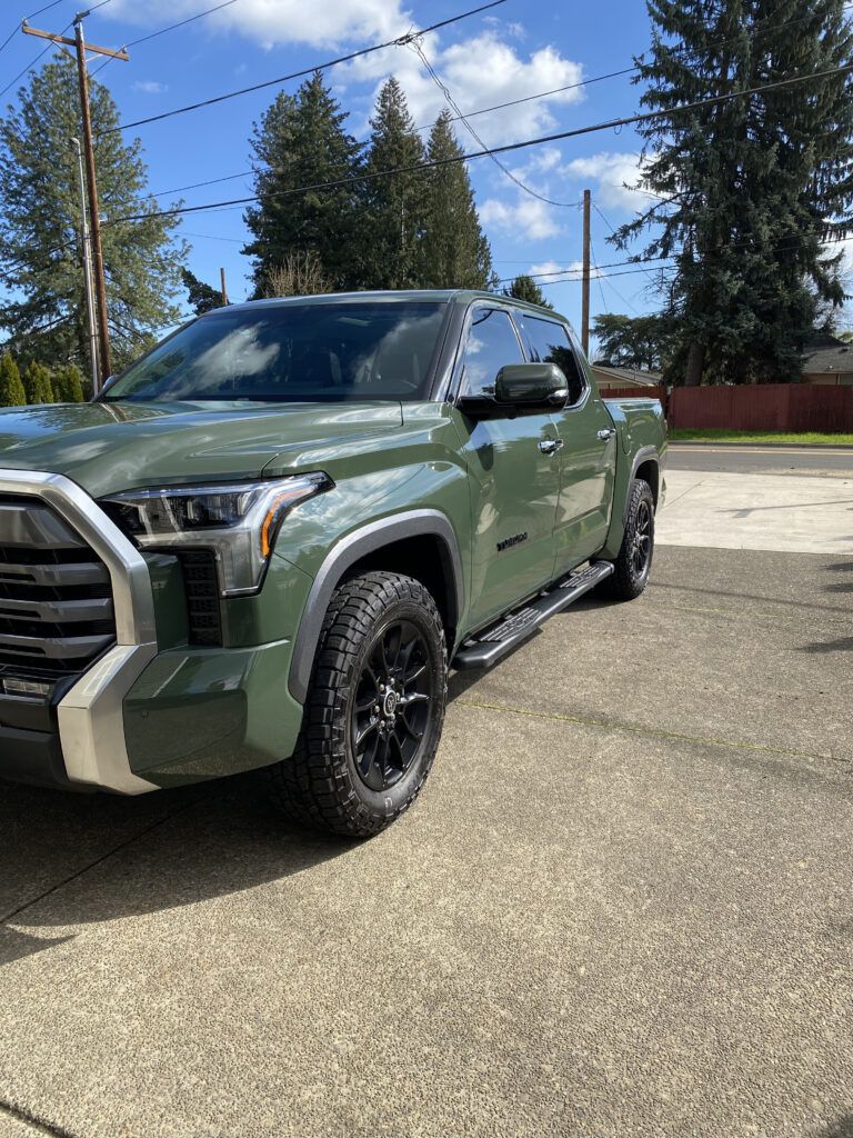 Ceramic Coated and Paint Corrected Tundra Driver Side